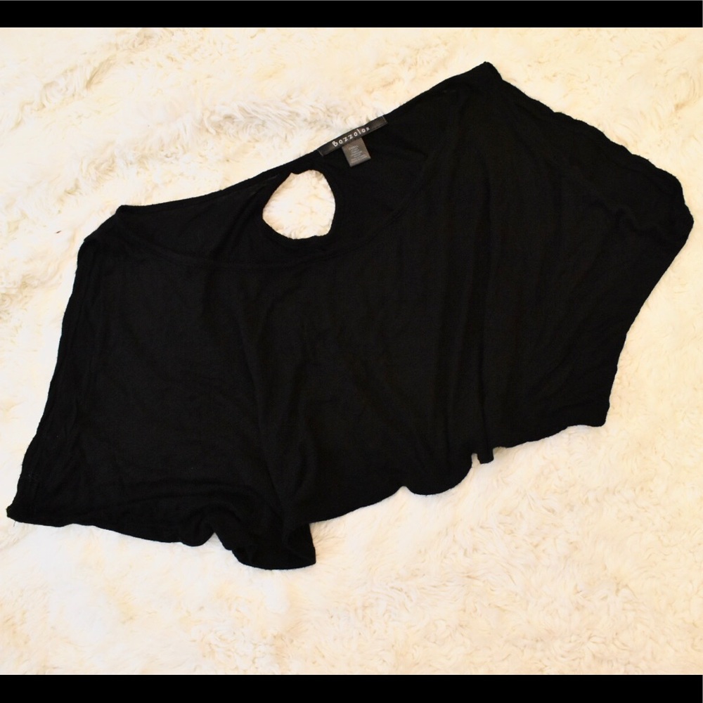 🖤Black Cut out Cropped Crop Top Small 🖤